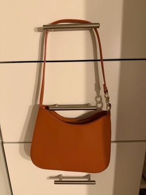 ASOS Tan Shoulder Bag with Gold Chain Accent